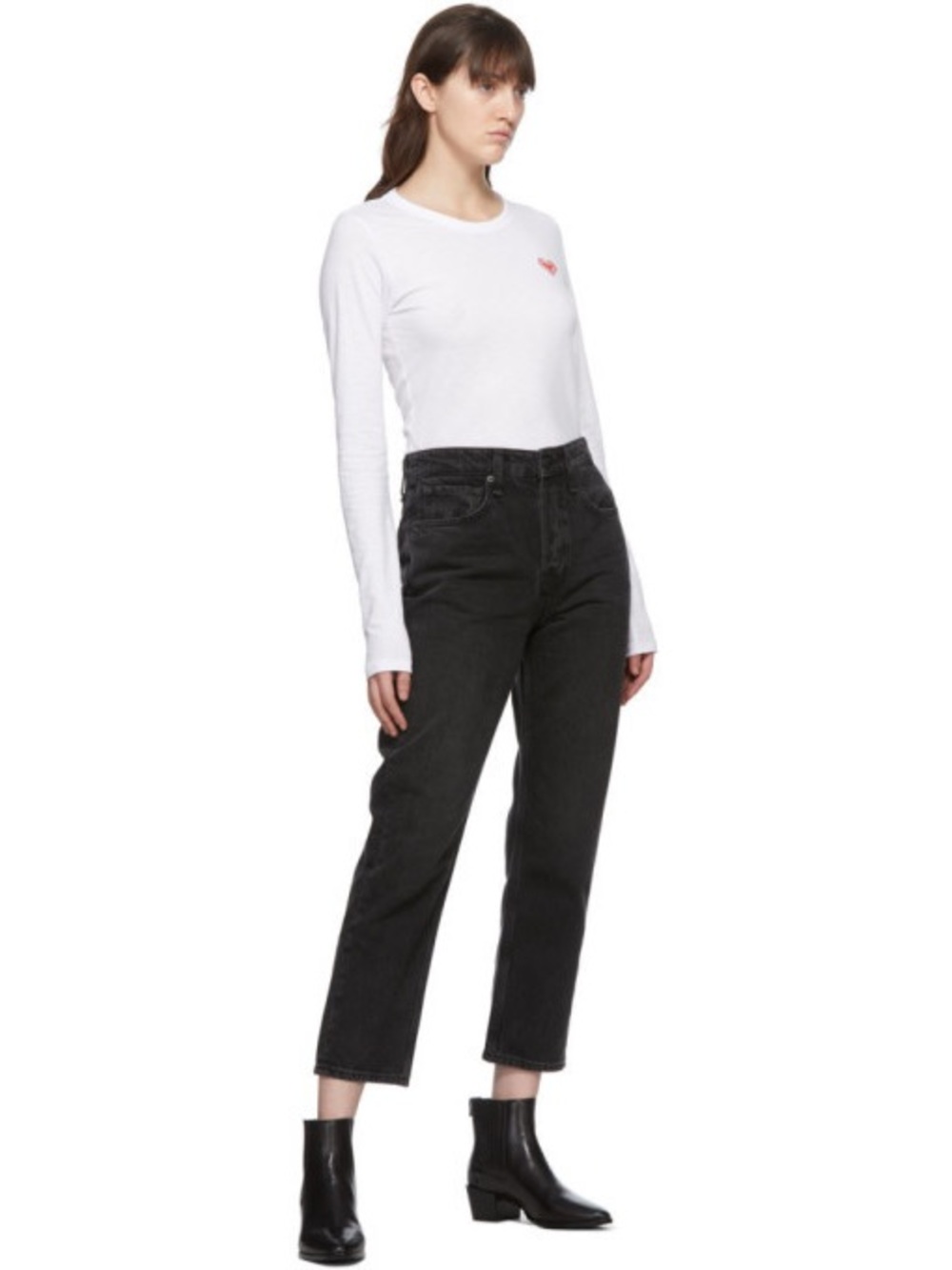 NWT Rag & Bone Maya High Rise Slim Ankle Jeans in Black Sz 30